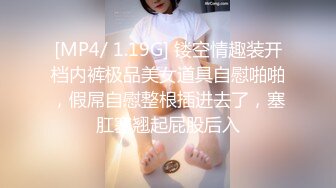 [MP4/ 1.19G] 镂空情趣装开档内裤极品美女道具自慰啪啪，假屌自慰整根插进去了，塞肛塞翘起屁股后入