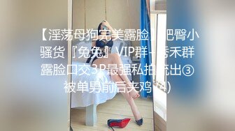 【淫荡母狗完美露脸】肥臀小骚货『兔兔』VIP群+秀禾群露脸口交3P最强私拍流出③被单男前后夹鸡 (4)